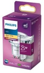 Philips spot LED gu10 230v 2,7-25w 2700k blister - 5105115