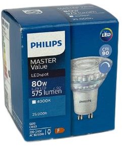 Philips Spot LED gu10 6,2-80w 4000k dimmable - led3454