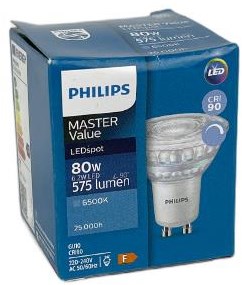 Philips Spot LED gu10 6,2-80w 6500k dimmable - led3455