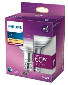 Philips spot LED r80 e27 4-60w 2700k blister - 5103342
