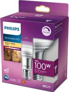 Philips spot LED r80 e27 9-100w 2700k blister dimmable - 5103360