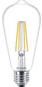 Philips LED ST64 E27 7-60W 2700K Filament Transparent Blister - 5102581