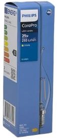 Philips Bougie à pointe LED E14 2-25W 2700K filament clair - LED3723