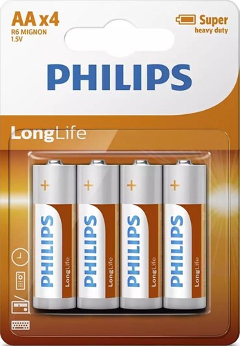 Philips Battery R6 AA Long Life