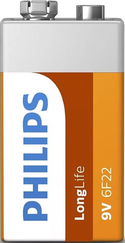 Philips pile philips longue durée 9v 6f22 blister 1 - 3111025
