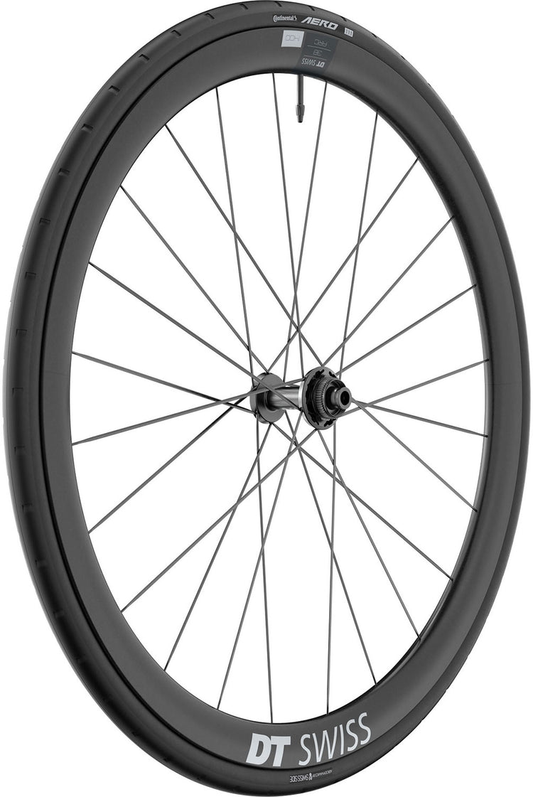 Roue avant carbone Dt swiss arc 1400 dicut® wts 38 28 cl