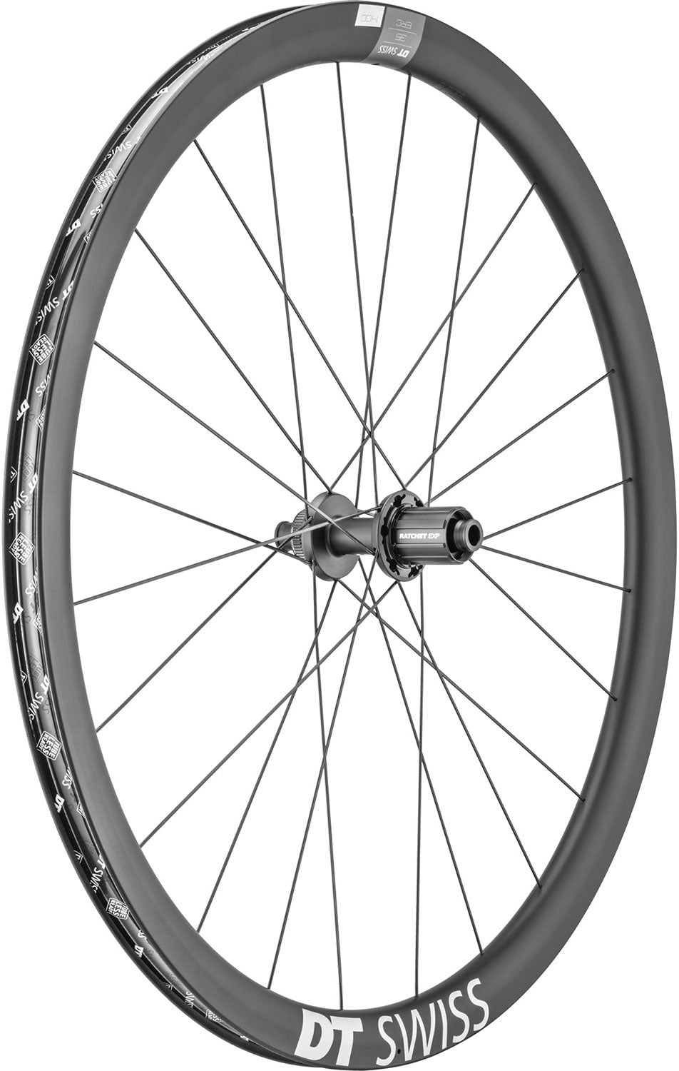 Roue arrière Dt swiss erc 1400 dicut 35 28 cl shimano hg carbone