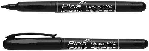 Pic un stylo permanent 533 46 | 0,7 mm | rond | noir | 10 pièces - pi53346