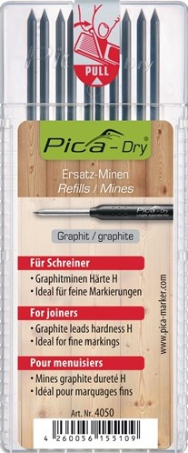 Pica 4050 recharge crayon sec graphite charpentier (10 pcs)