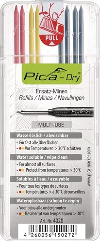 Recharge crayon sec Pica 4020 multicolore (8pcs)