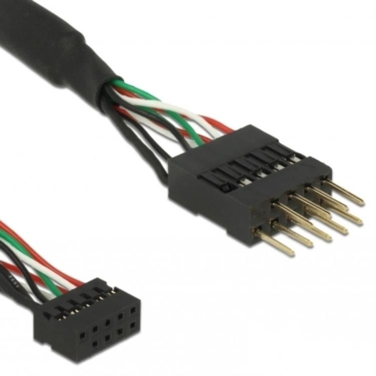Dellock Dellock KB USB 2.0 BU10PIN-ST10PI BK 0,1M
