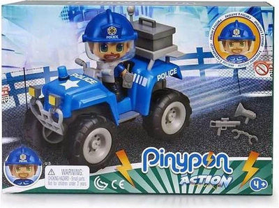 Jeep de police de Pinypon avec une figure d'action et des accessoires
