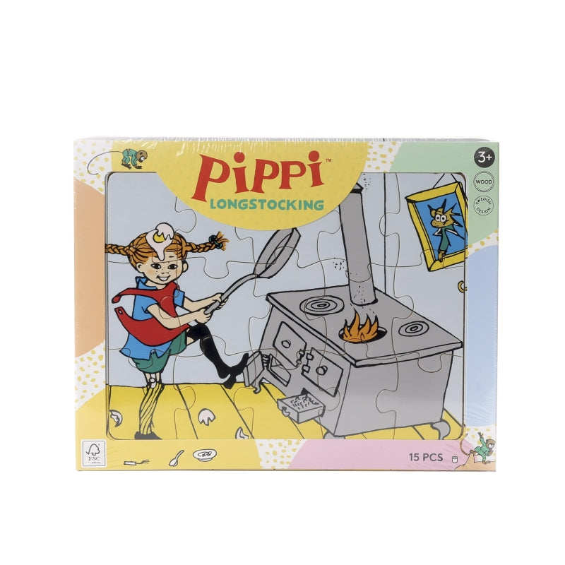 Licences livres pour enfants Pippi Brindacier - puzzle en bois (15 pièces)