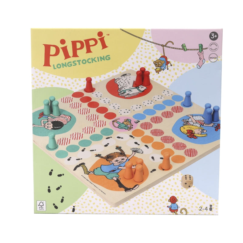 Licences livres pour enfants Pippi Brindacier - jeu en bois Ludo