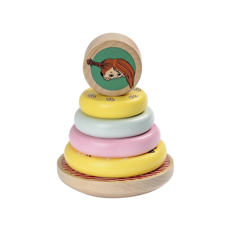 Licences livres pour enfants Pippi Brindacier - tour d'empilage en bois