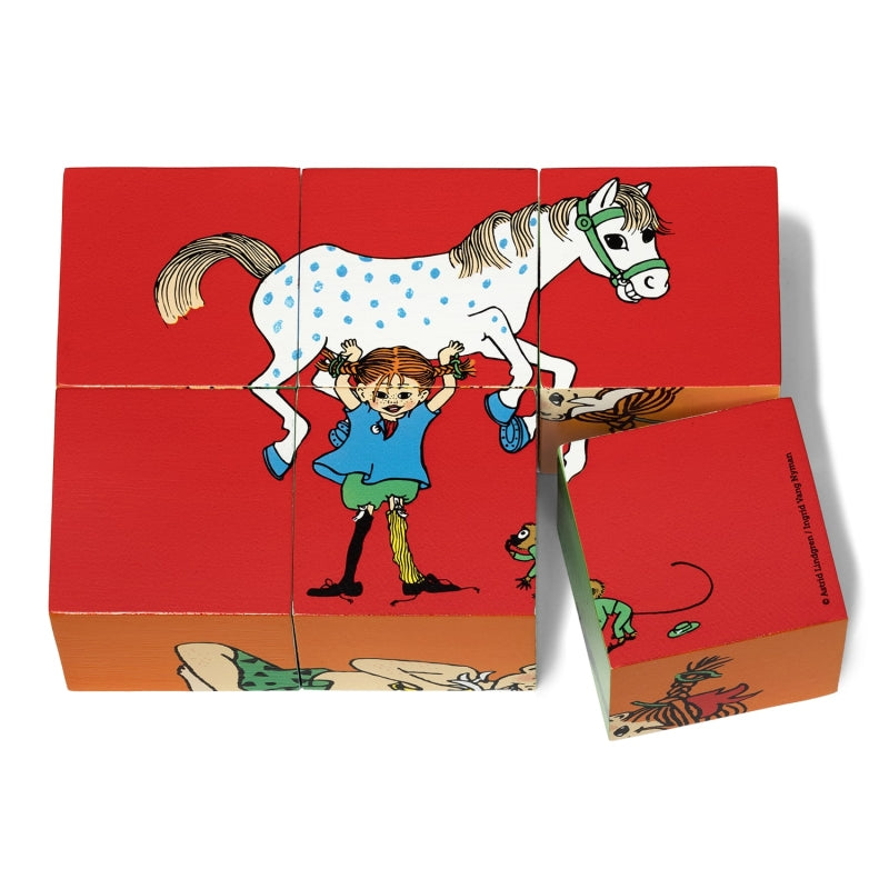 Licences de livres pour enfants Pippi Brindacier blocs de puzzle