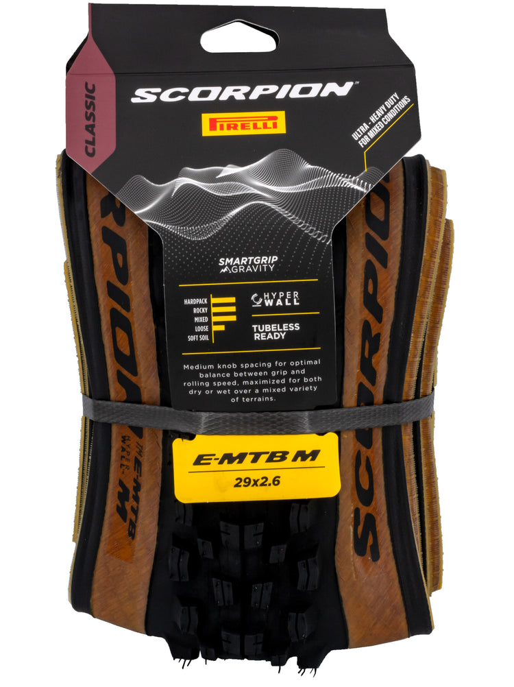Pirelli scorpion™ e-mtb m - pneu pliable classique tout terrain mixte 29x2,6 hyperwall