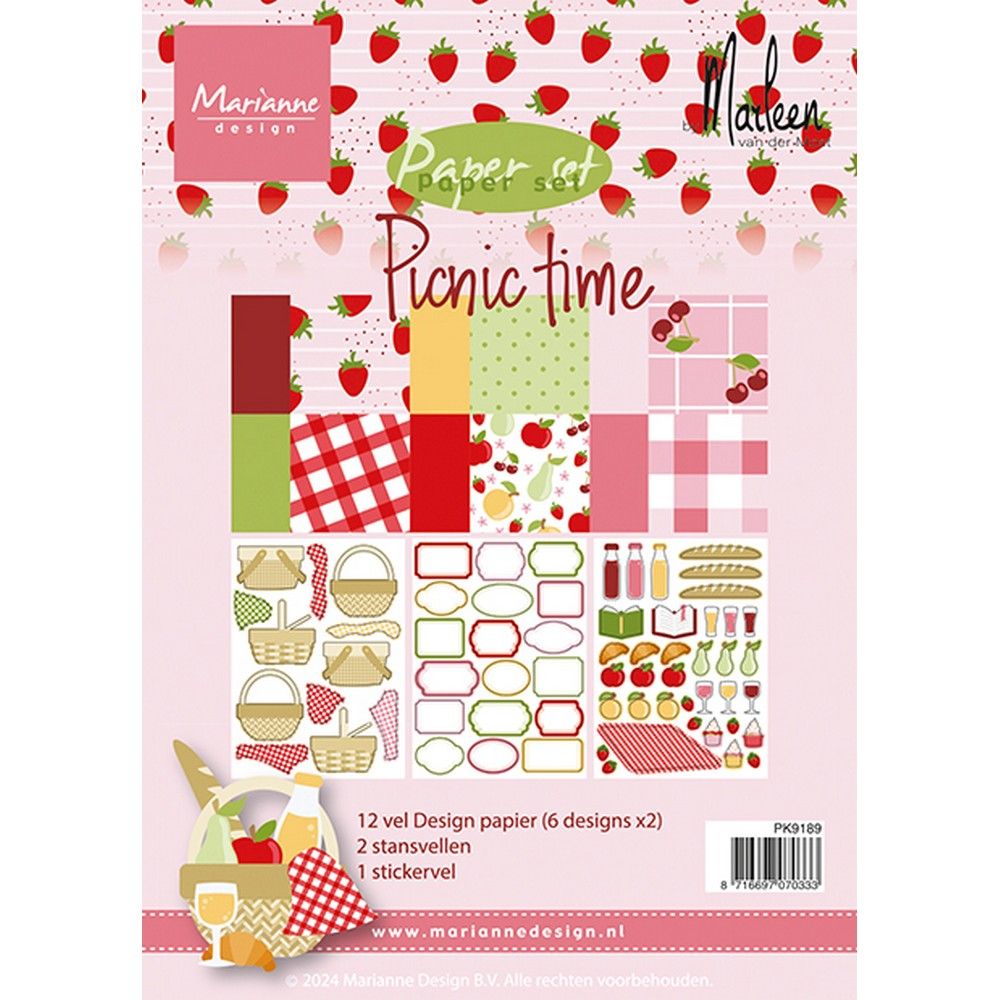 Marianne design • ensemble en papier pour l'heure du pique-nique par Marleen