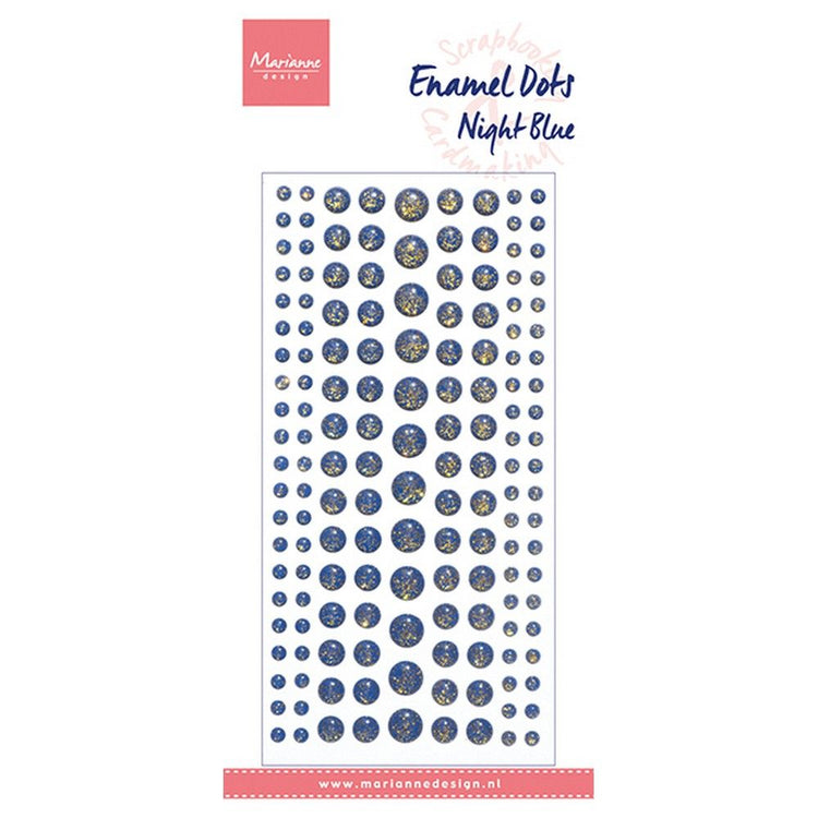 Marianne design • pois émail bleu nuit pailleté
