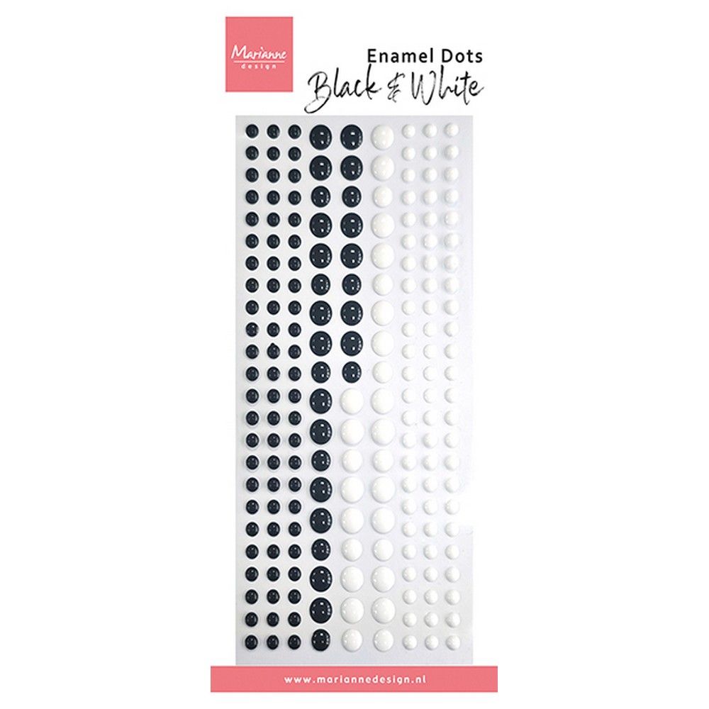 Marianne design • points émail noir blanc