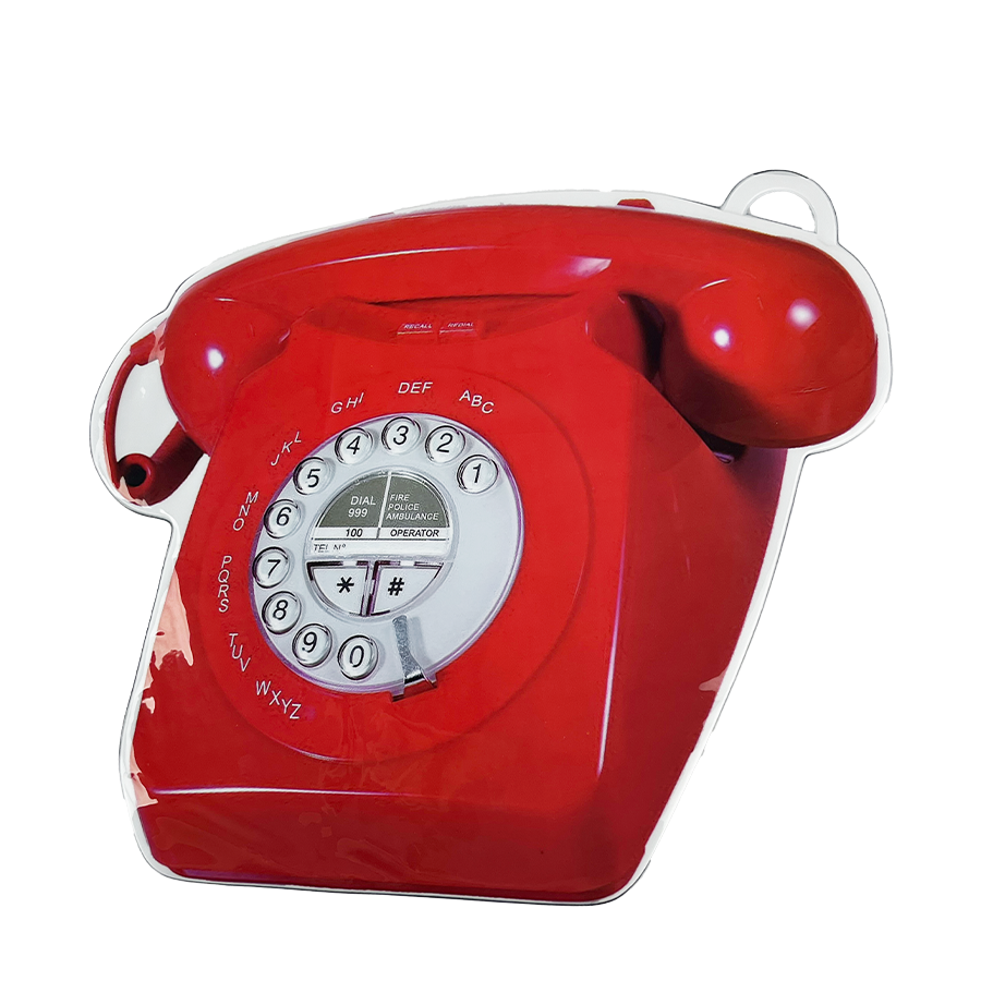 Set de table téléphone rouge
