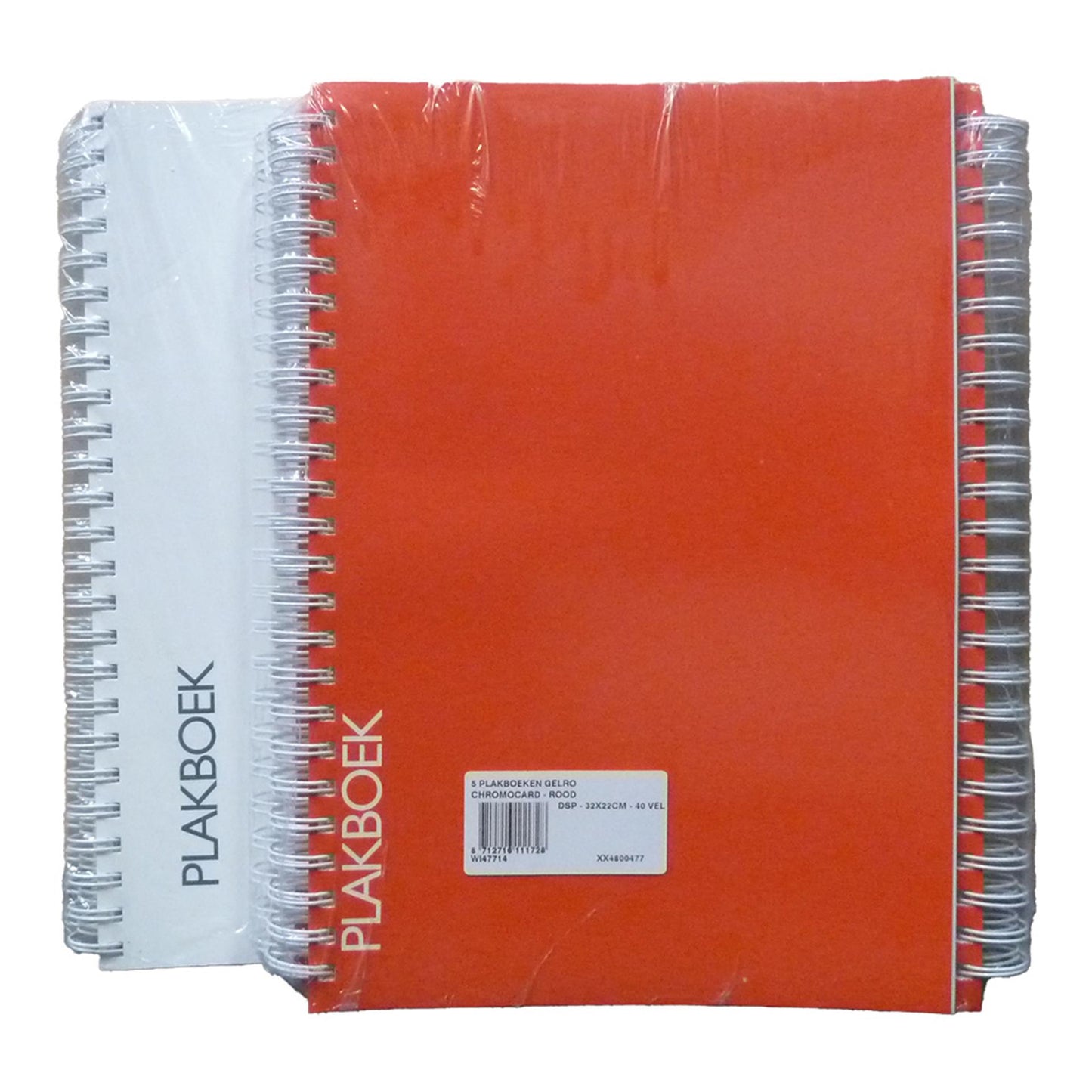 Scrapbook double spirale 5 pcs. rouge ou blanc