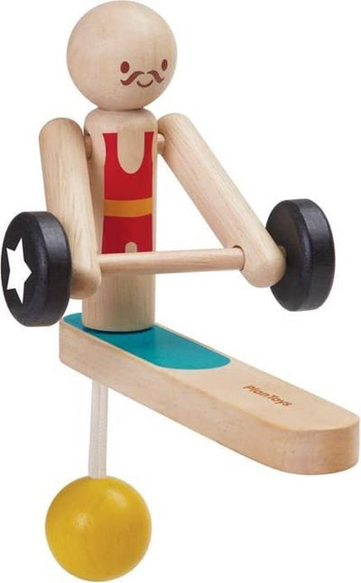 Oku plan toys haltérophile acrobate en bois