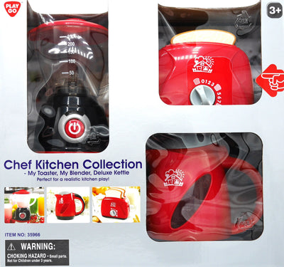 Collection de cuisine de chef avec mélangeur grille et bouilloire