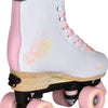 Playlife Patins à roulettes ajustables junior blanc rose taille 35 38