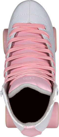 Playlife Patins à roulettes ajustables junior blanc rose taille 35 38