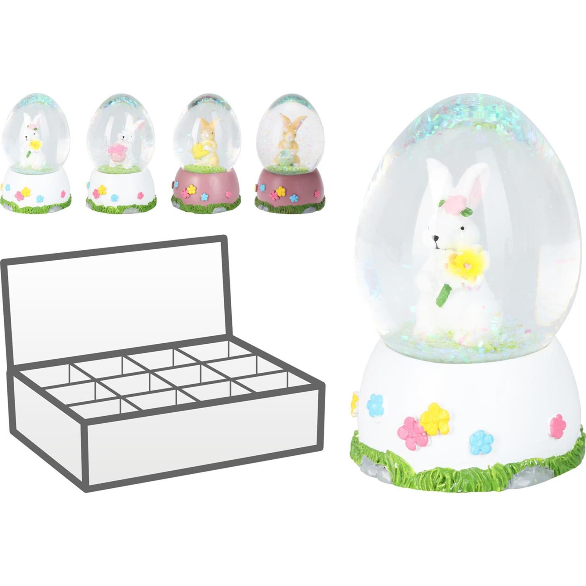 Boule d'eau style maison modèle œuf 4,5 cm 4 ass. conception