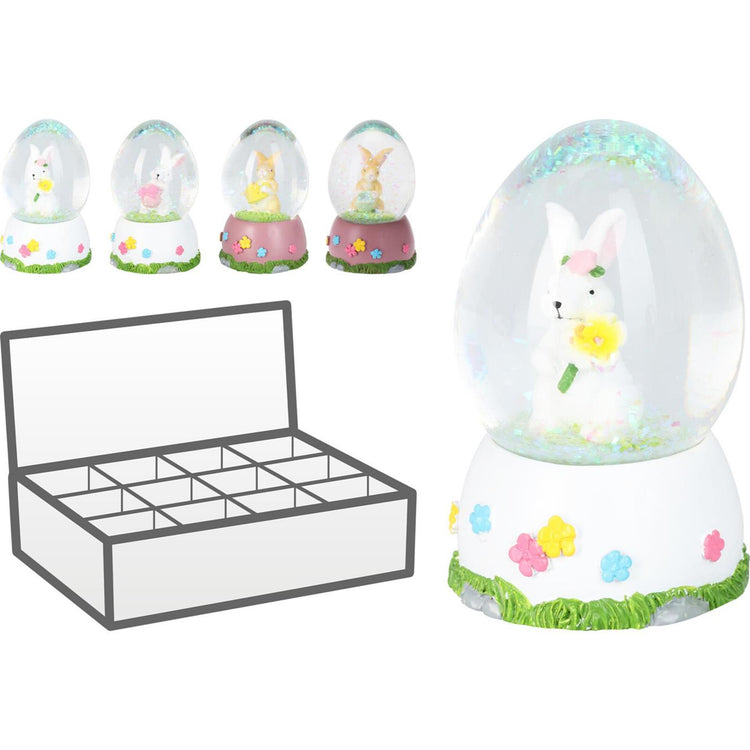 Boule d'eau style maison modèle œuf 4,5 cm 4 ass. conception