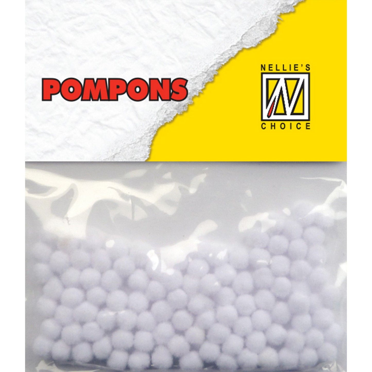 Le choix de Nellie • pompons mini 3mm 100 pièces pqt md-1923 blanc