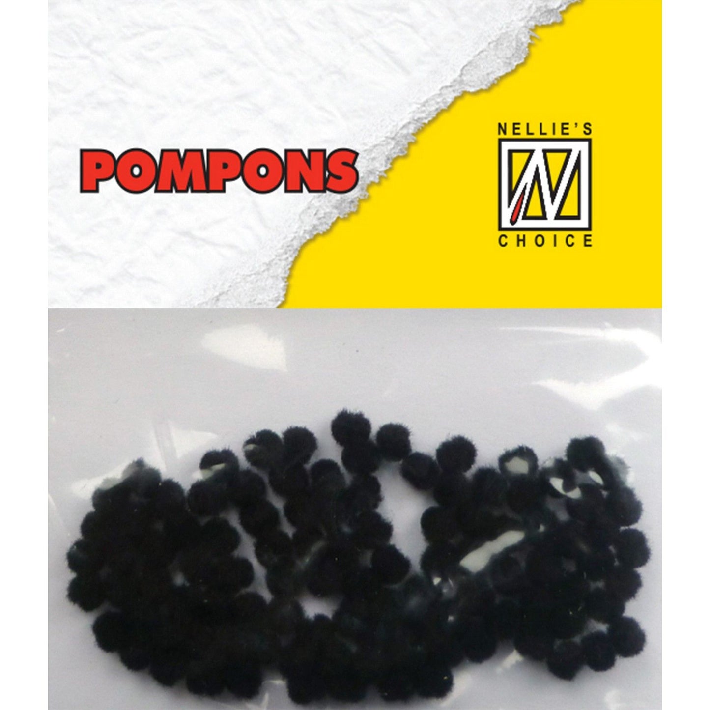 Le choix de Nellie • pompons mini 3mm 100 pièces pqt col. md-1924 noir