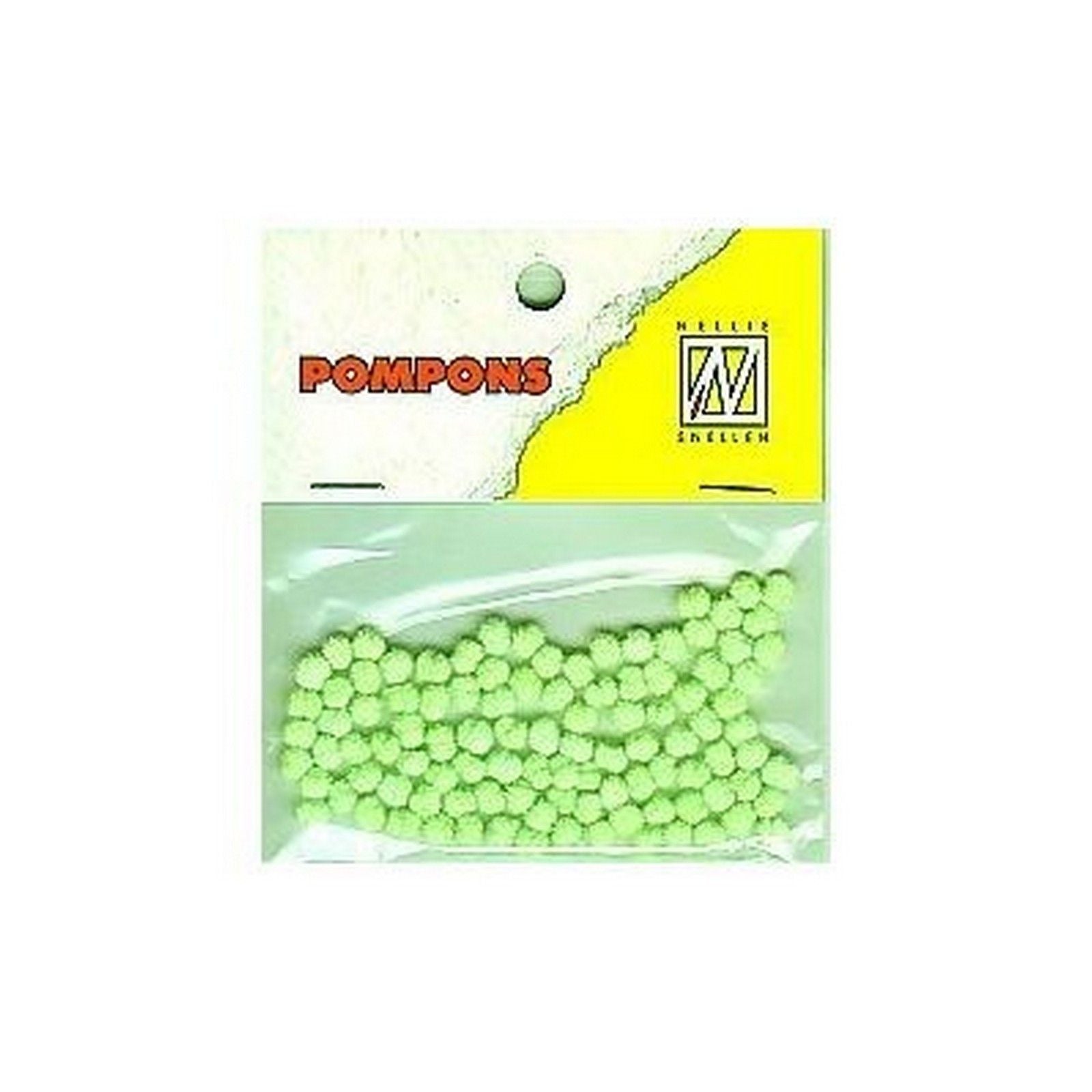 Le choix de Nellie • pompons mini 3mm 100 pièces pqt col. 33 vert fluo