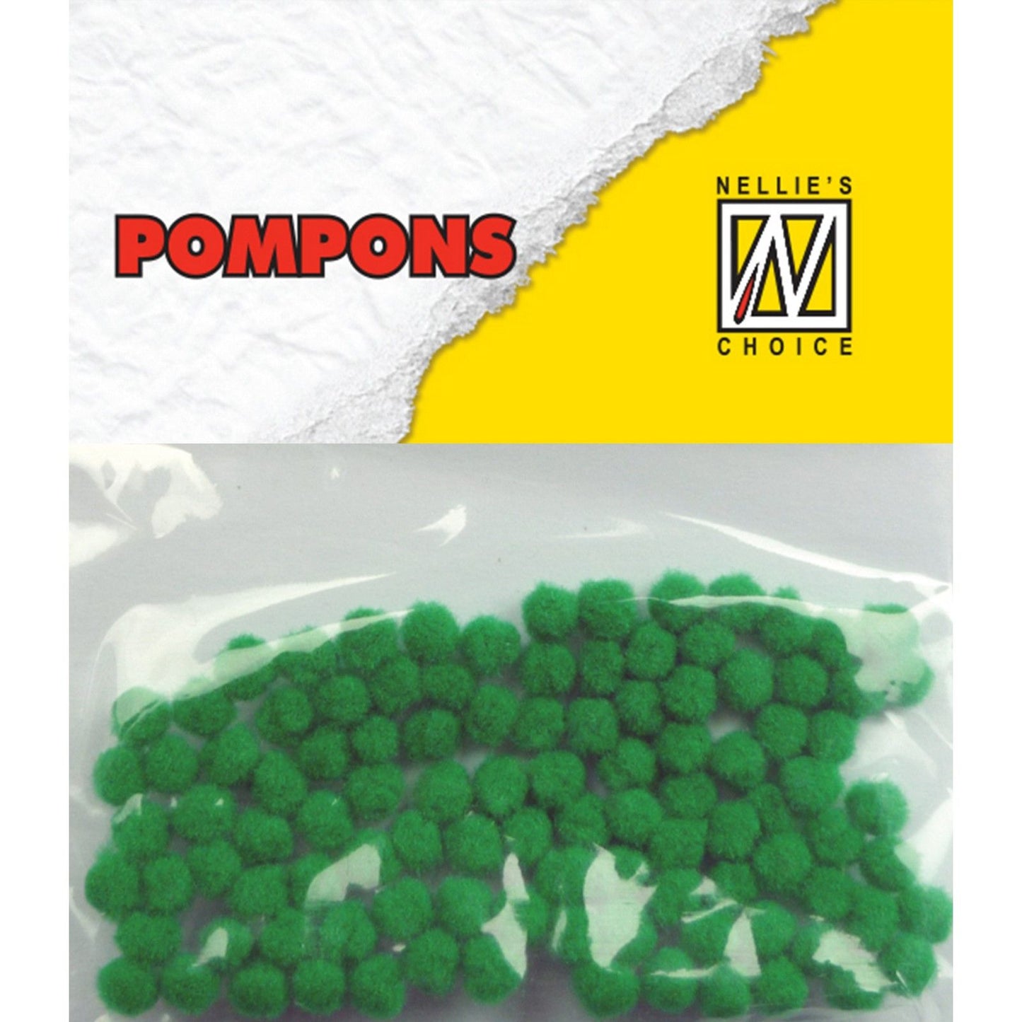 Le choix de Nellie • pompons mini 3mm 100 pièces pqt col. md-1919 vert de Noël