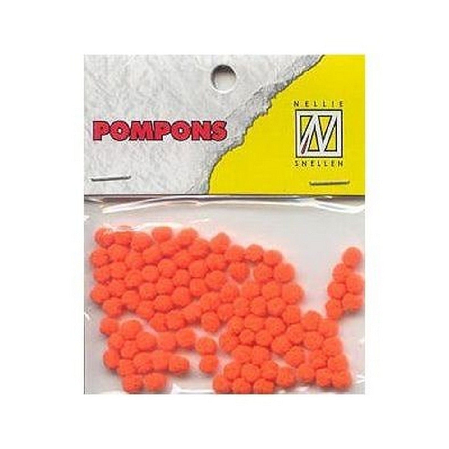 Le choix de Nellie • pompons mini 3mm 100 pièces pqt col. 26 orange fluo