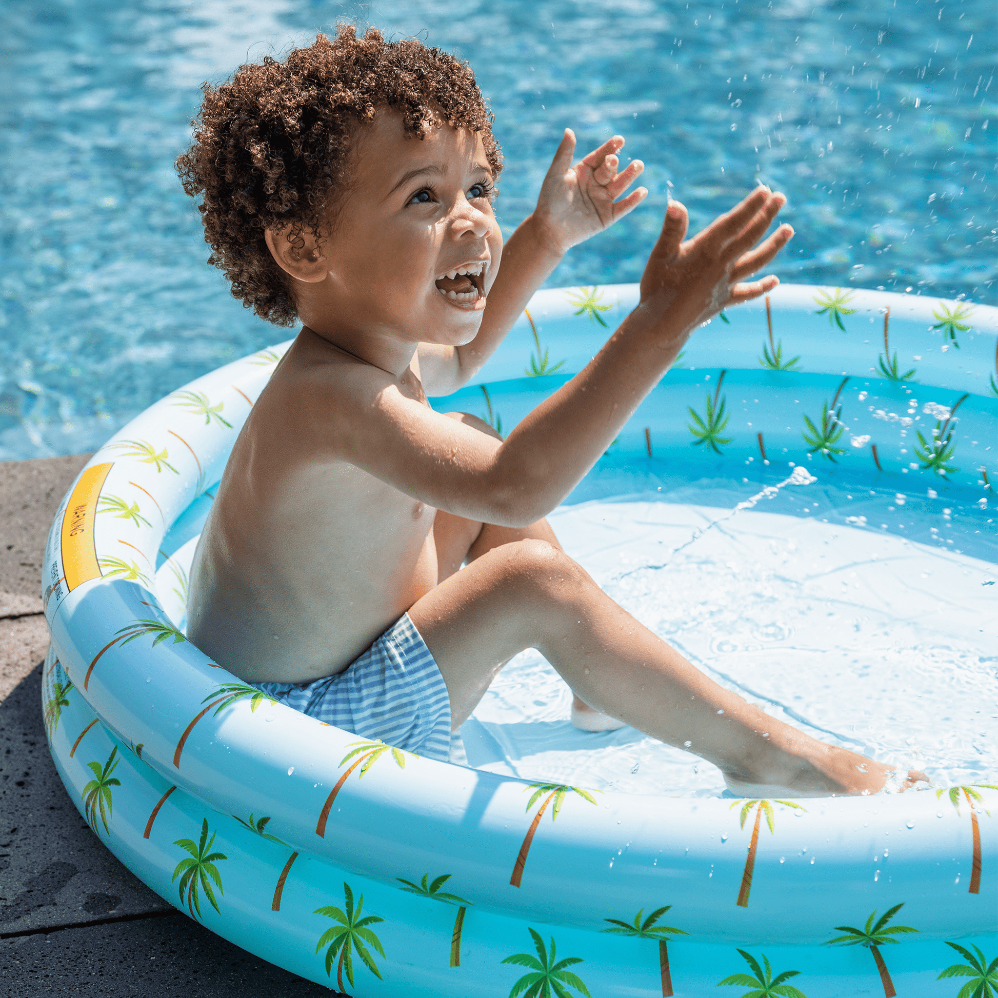 Palm Paradise | Piscine bleue bébé Ø 100 cm
