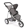 Poussette poupée Bayer chic jogging leon (gris jean)