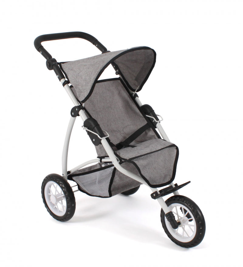 Poussette poupée Bayer chic jogging leon (gris jean)