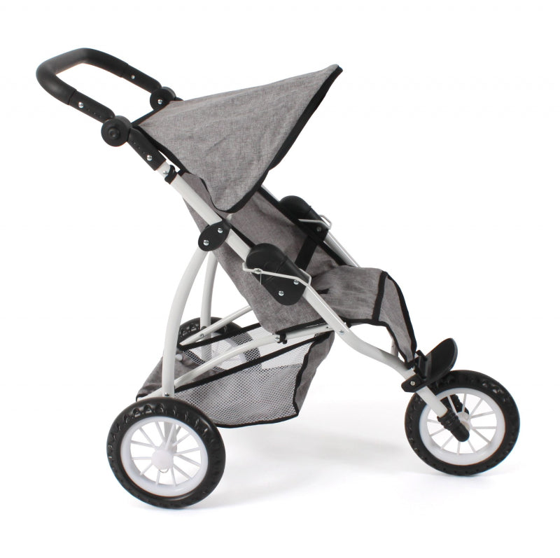 Poussette poupée Bayer chic jogging leon (gris jean)