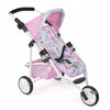 Poussette poupée Bayer chic jogging lola (fleurs blanc rose)