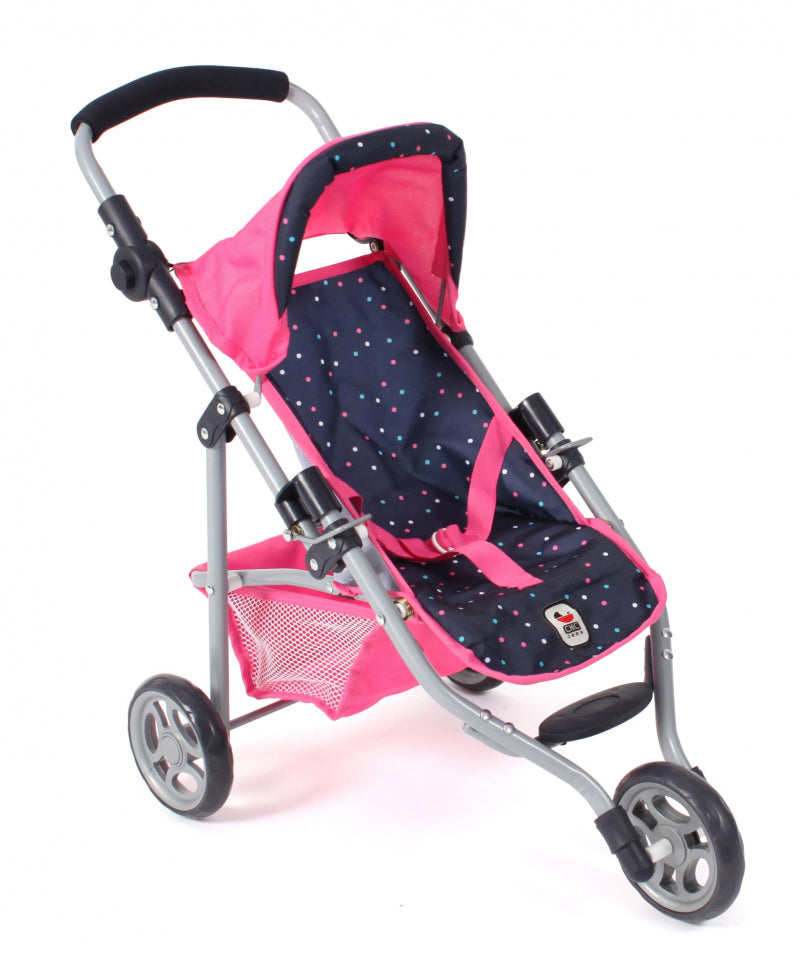 Poussette de poupée Bayer chic jogging lola (rose confettis)