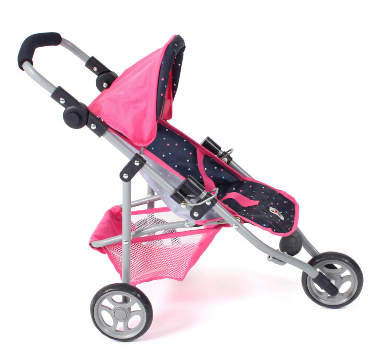 Poussette de poupée Bayer chic jogging lola (rose confettis)