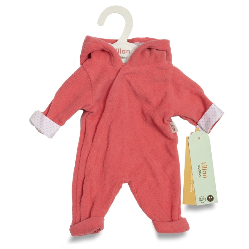 Vêtements de poupée Skrallan onesie rose corail (36-40cm)