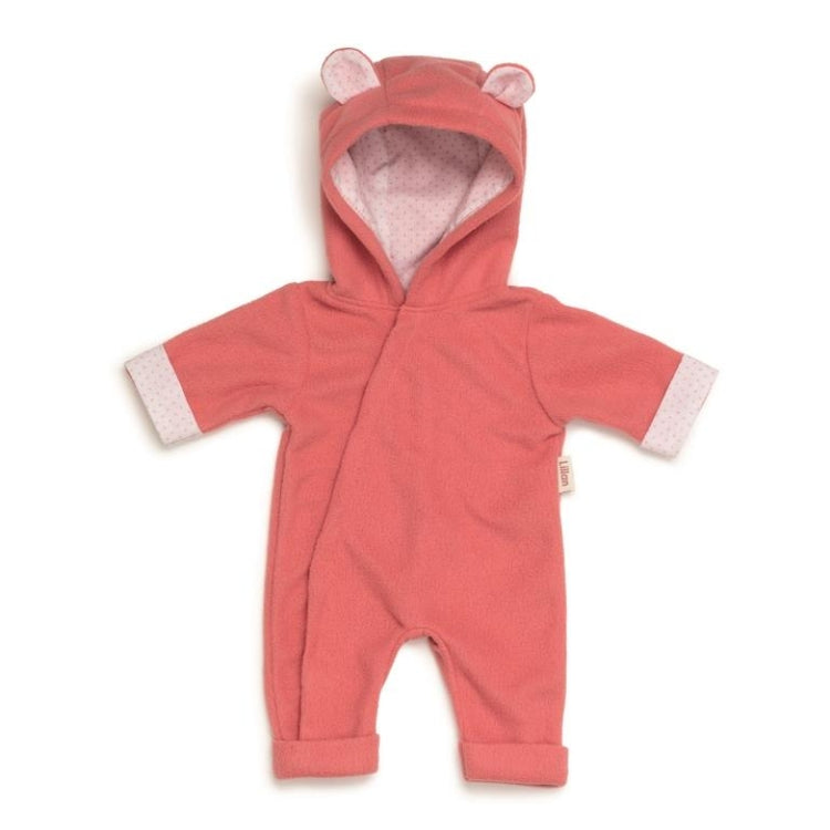 Vêtements de poupée Skrallan onesie rose corail (36-40cm)