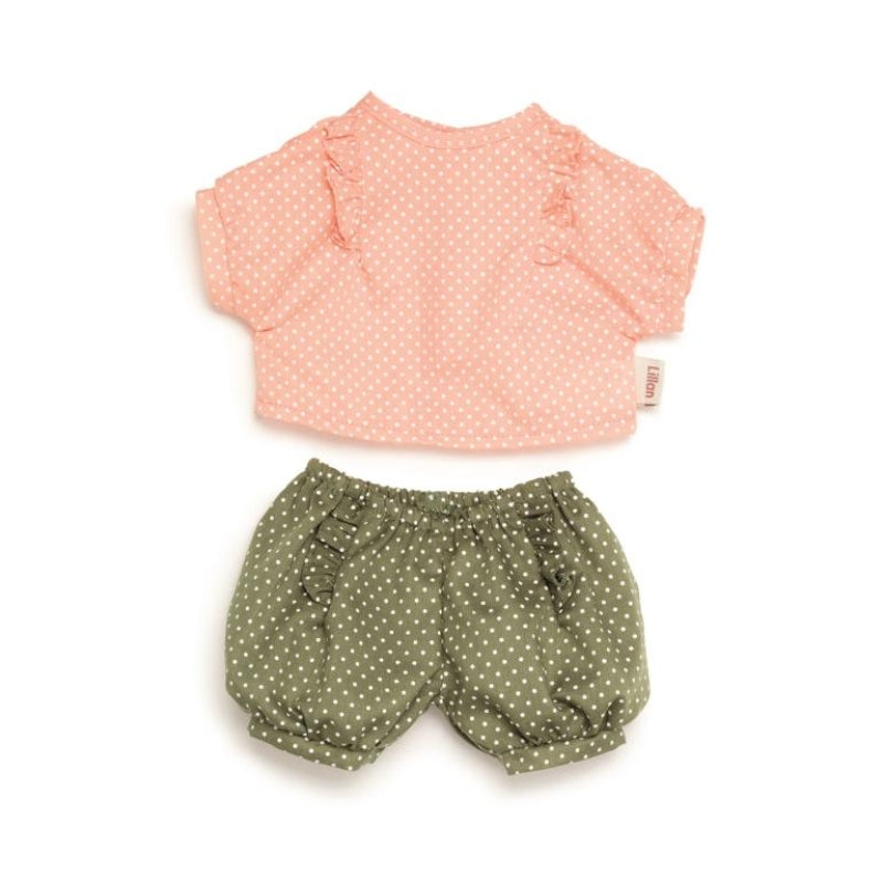 Ensemble de vêtements de poupée Skrallan à pois (36-40 cm)