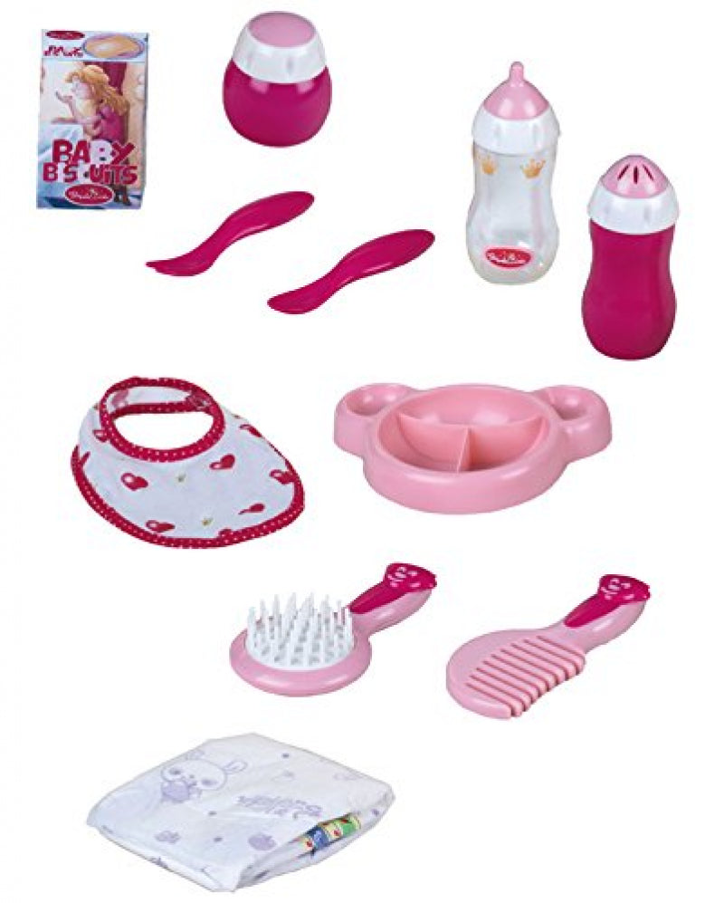 Ensemble de soins et d'alimentation pour petite poupée (11 pièces)