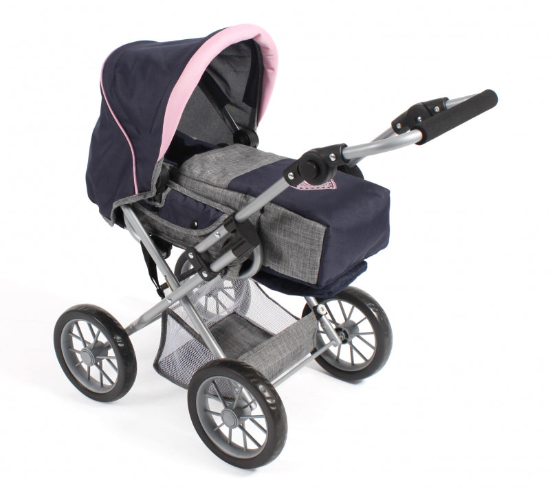 Bayer chic landau de poupée leni combi (bleu foncé avec coeur)