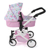 Bayer chic landau pour poupée mika combi (fleurs blanc rose)